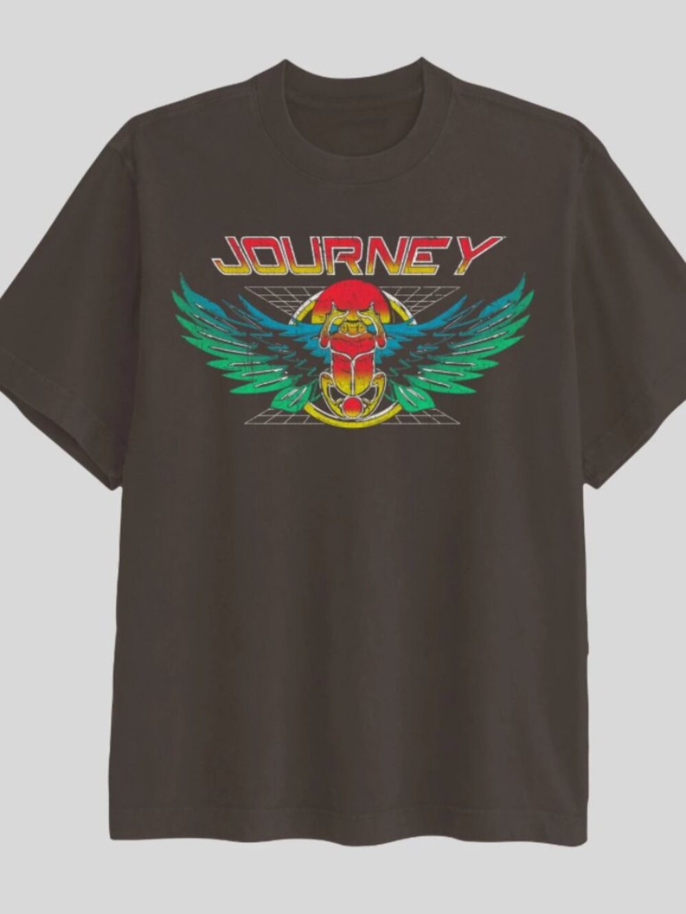 NEW Men's Journey Short Sleeve Graphic Dark Brown Small T-Shirt